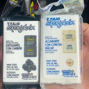 Esponjabon white and charcoal special!!